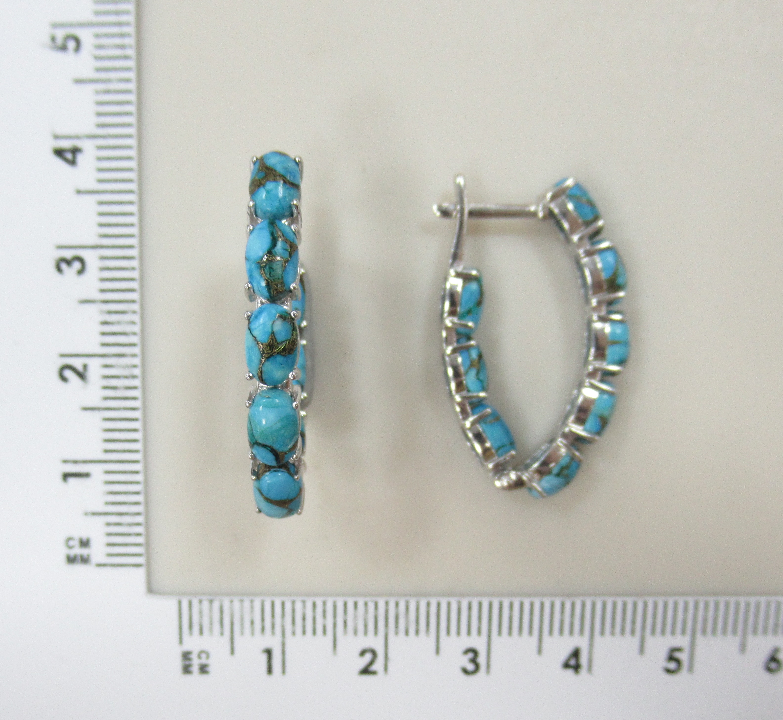 Серебряные серьги с бирюзой